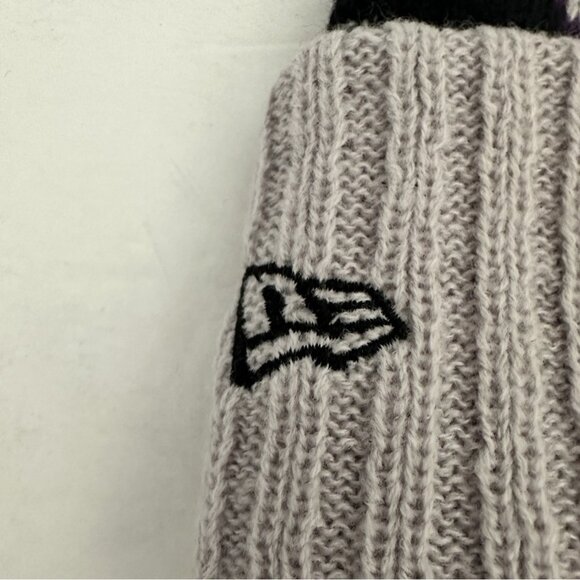 New Era NFL Ravens Removeable Pom Fully Lined Knit Beanie Football Athleisure - Picture 5 of 8